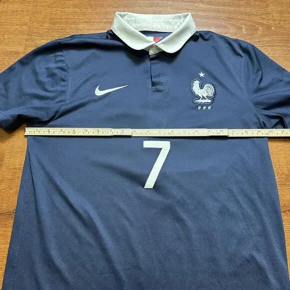 Nike France Jersey M Blue Collared World Cup France Franck Ribery 7